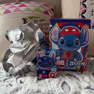Cosb! MARVEL x DISNEY Stitch Plush Keychain - Captain America